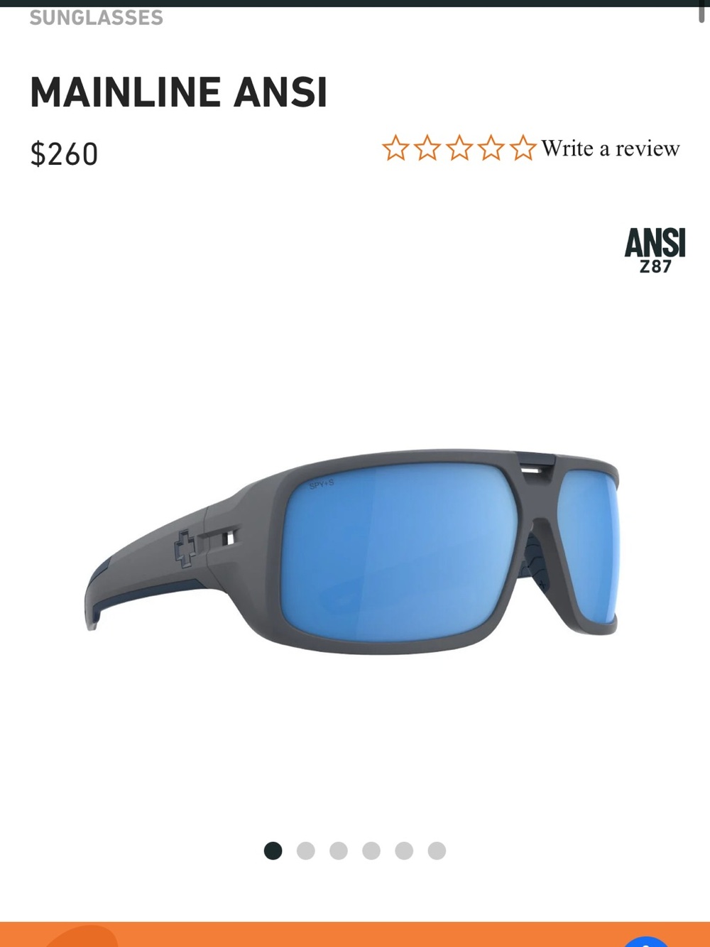 Spy Mainline ANSI Sunglasses - Blue Lenses, Gray Frame